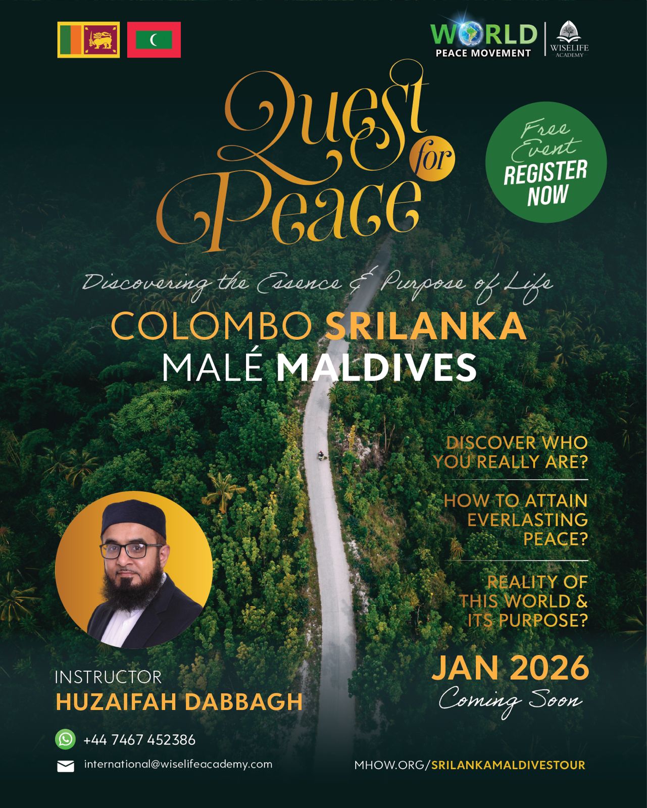 Image representing the event: Sri Lanka & Maldives January 2026